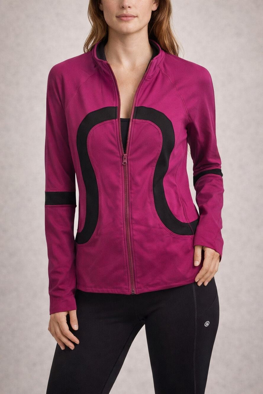 Lululemon Scuba Jacket SIZE 6 Find Your Bliss REVERSIBLE Full Zip Barbie Pink